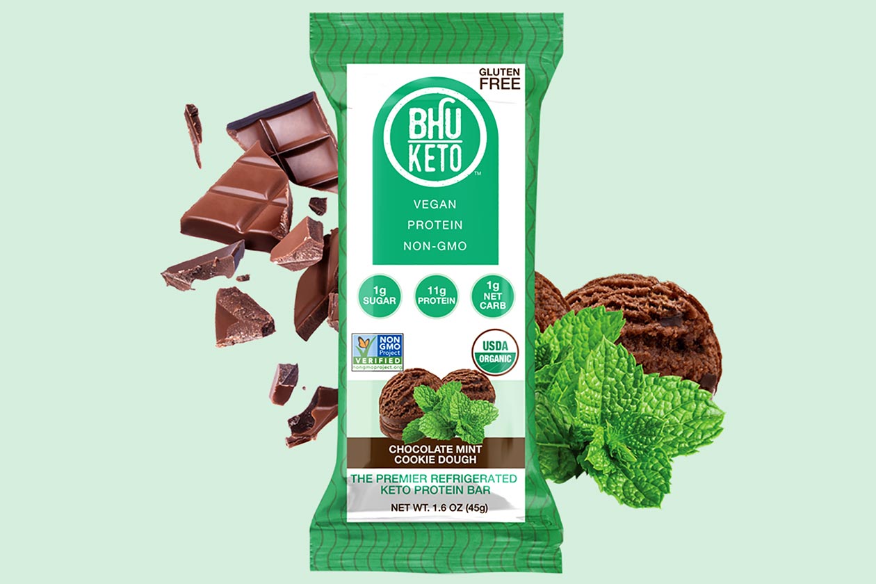 bhu foods chocolate mint keto bar