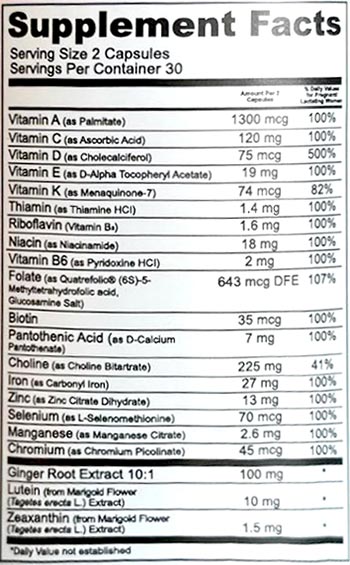 bowmar nutrition prenatal