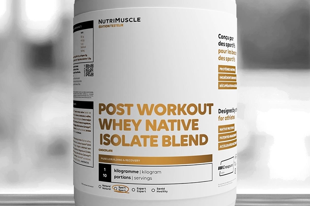 nutrimuscle post workout whey native isolate blend