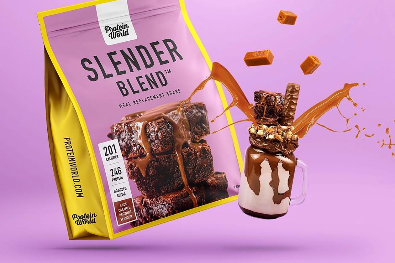 protein world choc caramel brownie slender blend