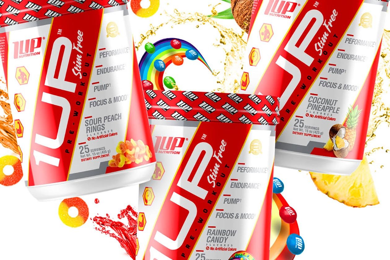 three flavors for 1 up stimulant free pre-workout