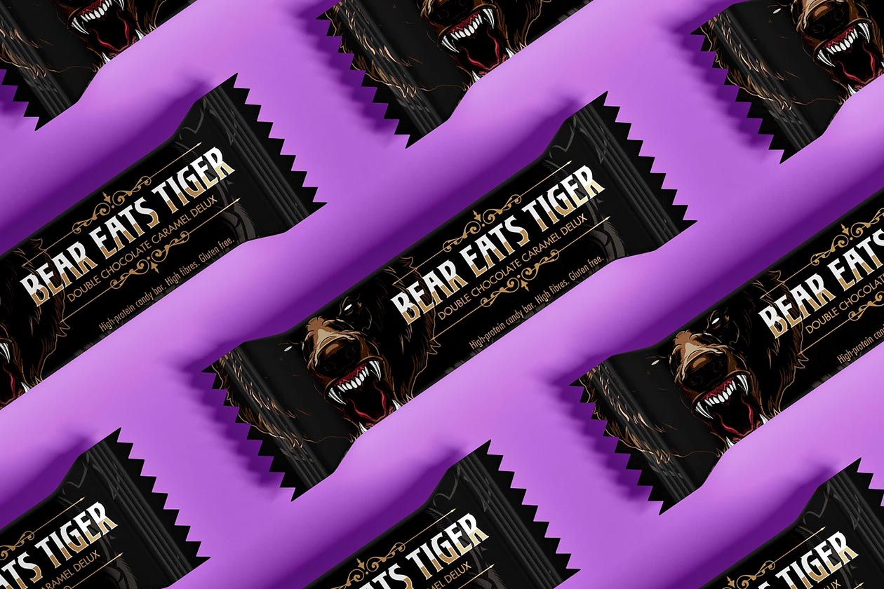 bear eats tiger bear eats protein bar