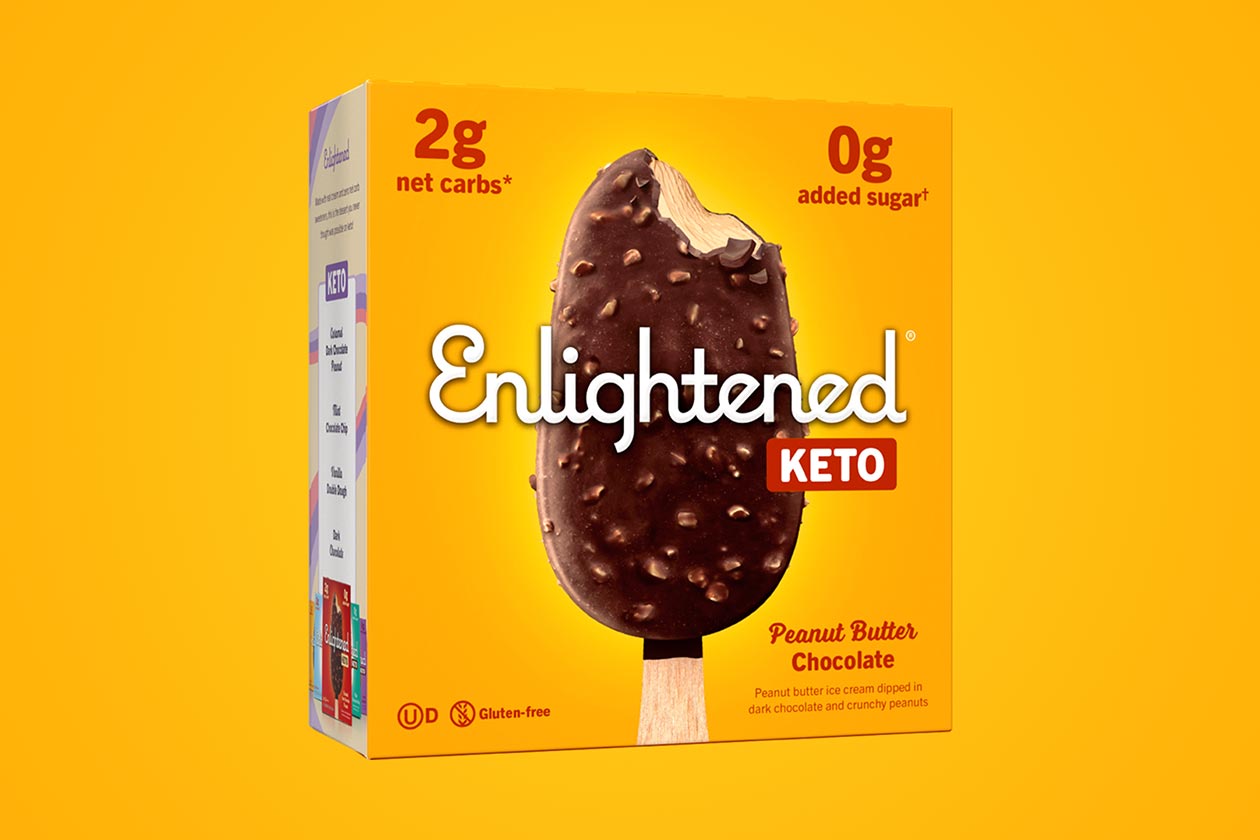 enlightened peanut butter chocolate keto ice cream bar