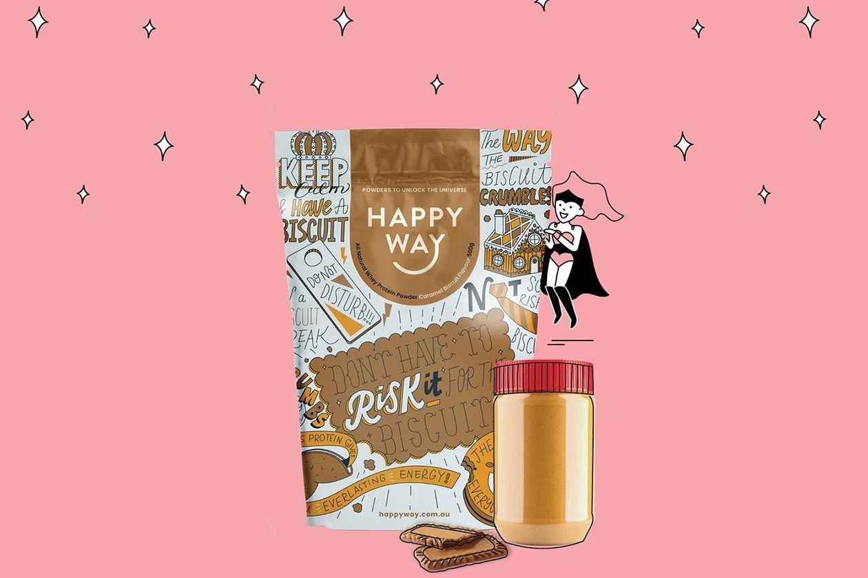 happy way caramel biscuit protein powder