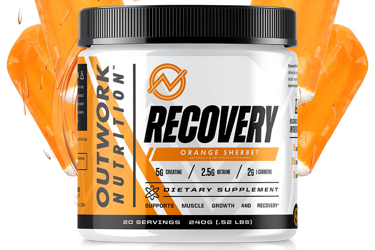 outwork nutrition orange sherbet recovery