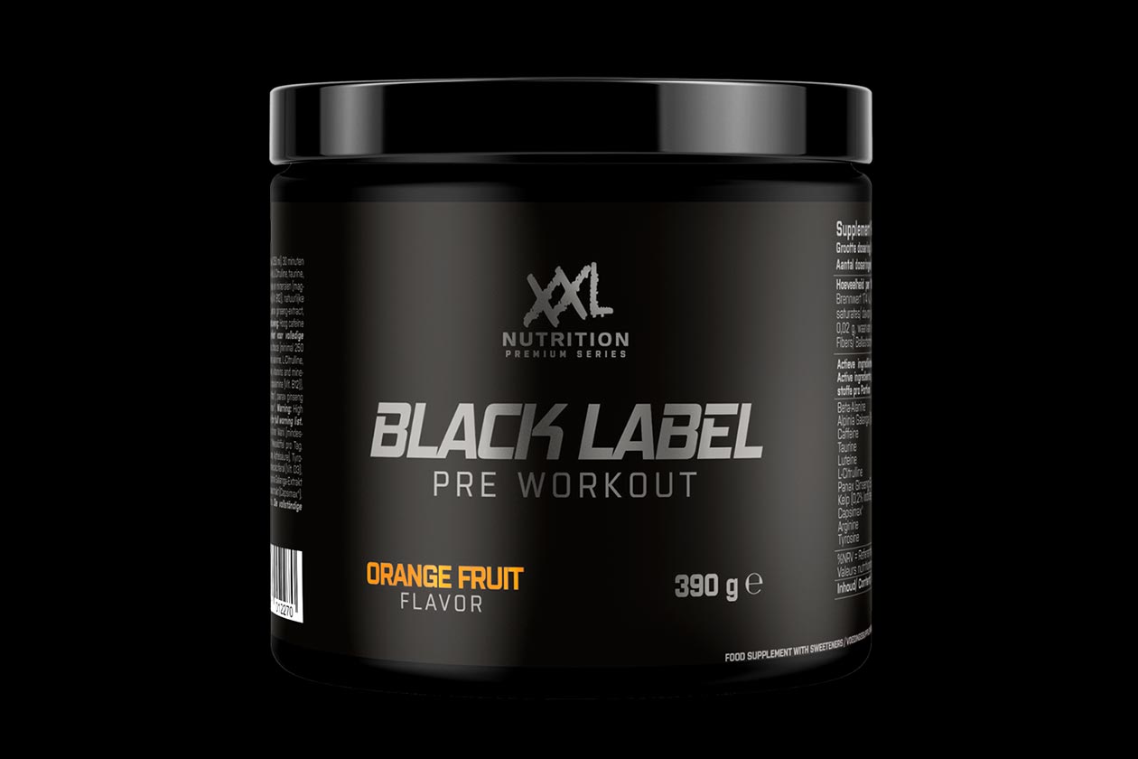 xxl nutrition black label pre-workout