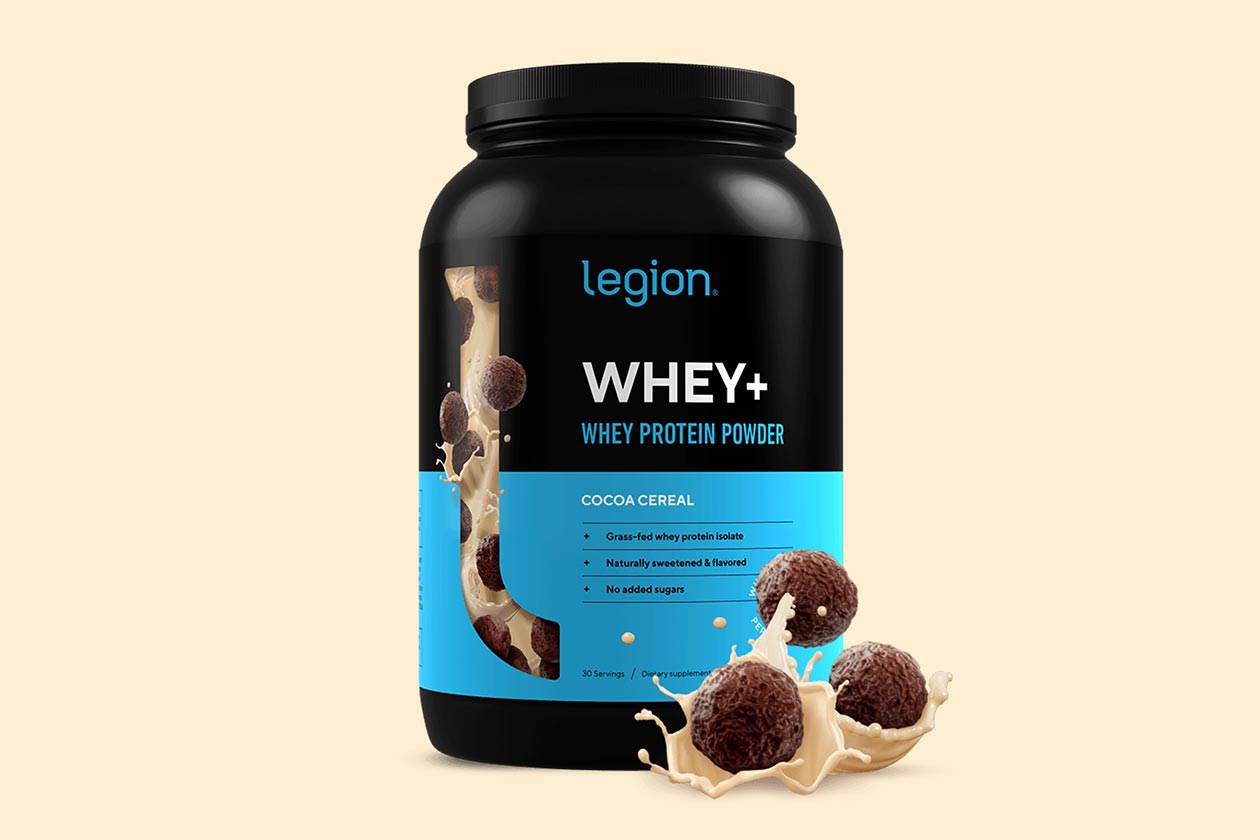 legion cocoa cereal whey