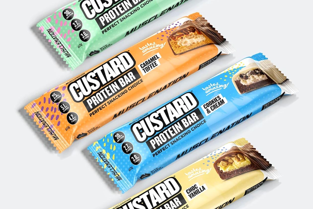 muscle nation custard protein bar