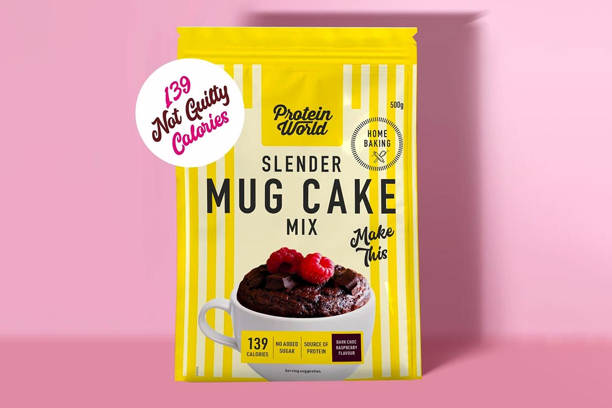 protein world dark choc raspberry slender mug cake mix