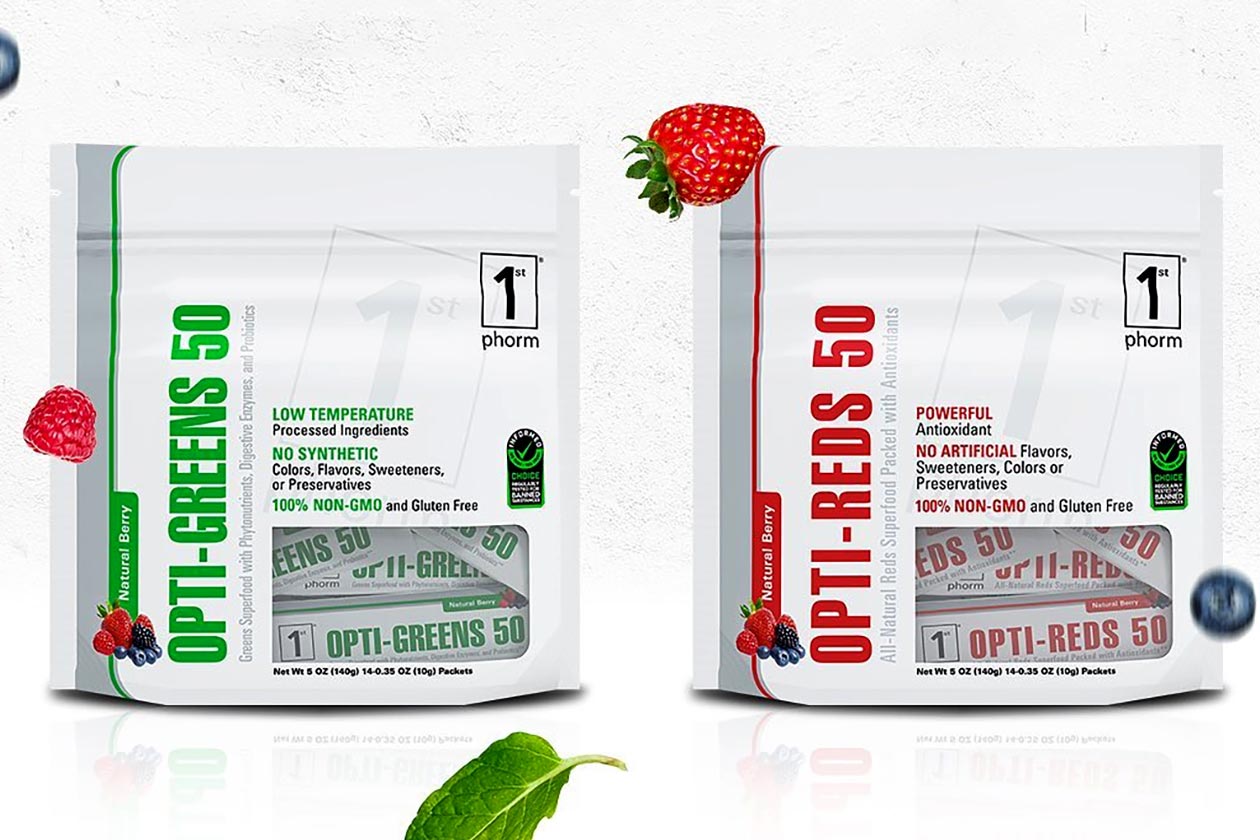 1st phorm opti greens opti reds stick packs