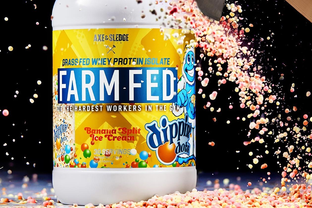 axe and sledge dippin dots farm fed protein powder