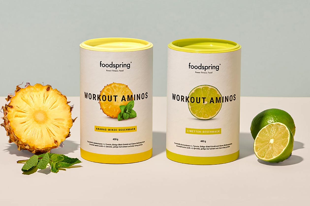 foodspring pineapple mint workout aminos