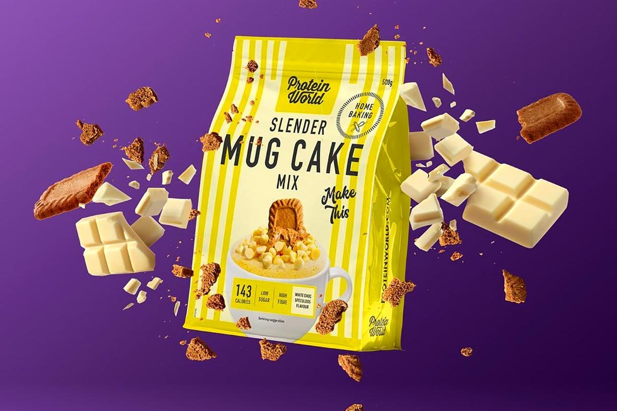 protein world speculoos white chocolate slender mug cake mix