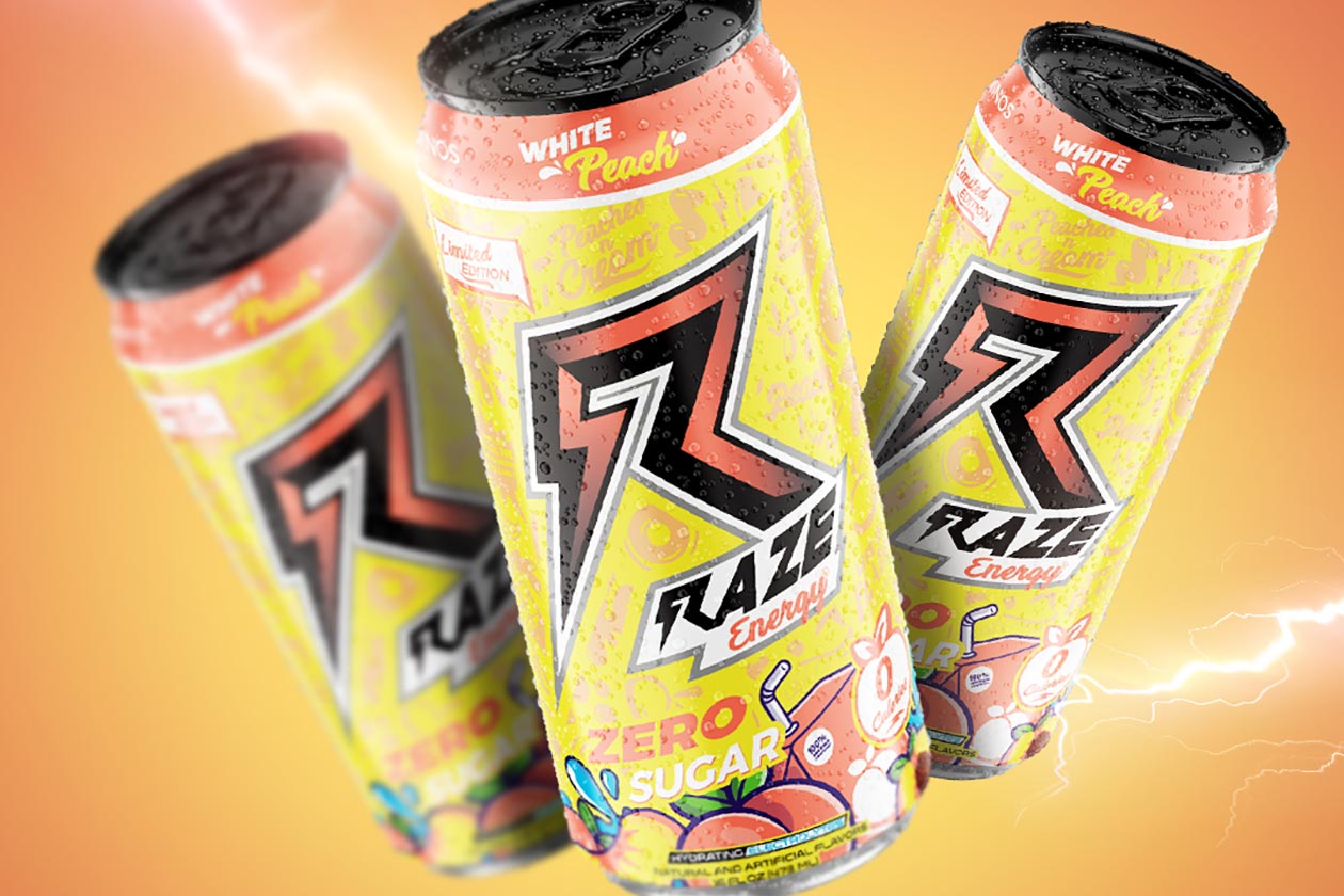 White Peach Raze Energy Drink