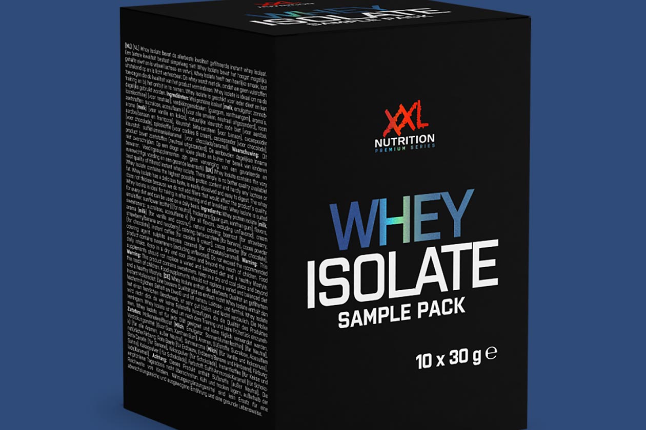 xxl nutrition whey isolate sample pack