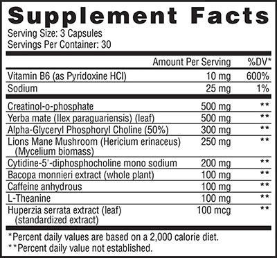 Evogen Brain Builder Label