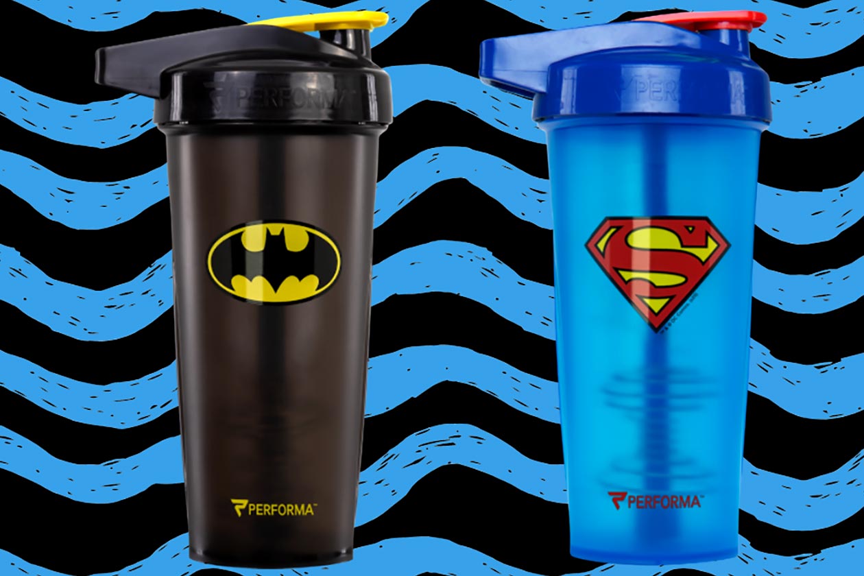 Performa's massive 48oz shaker now comes in Superman and Batman