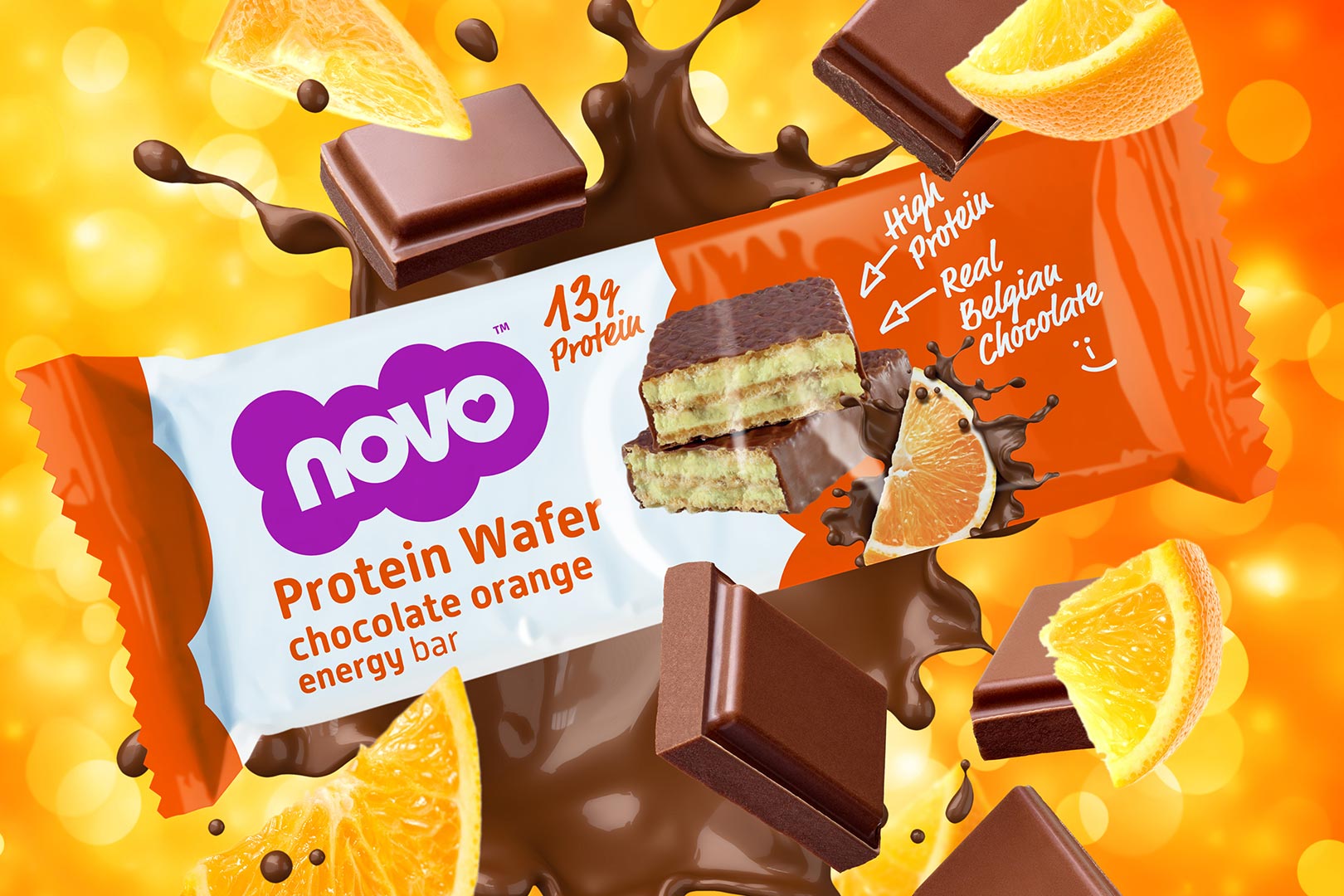 Chocolate Orange Novo Protein Wafer