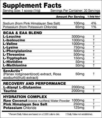 Performax Labs Eamino Max Label 1