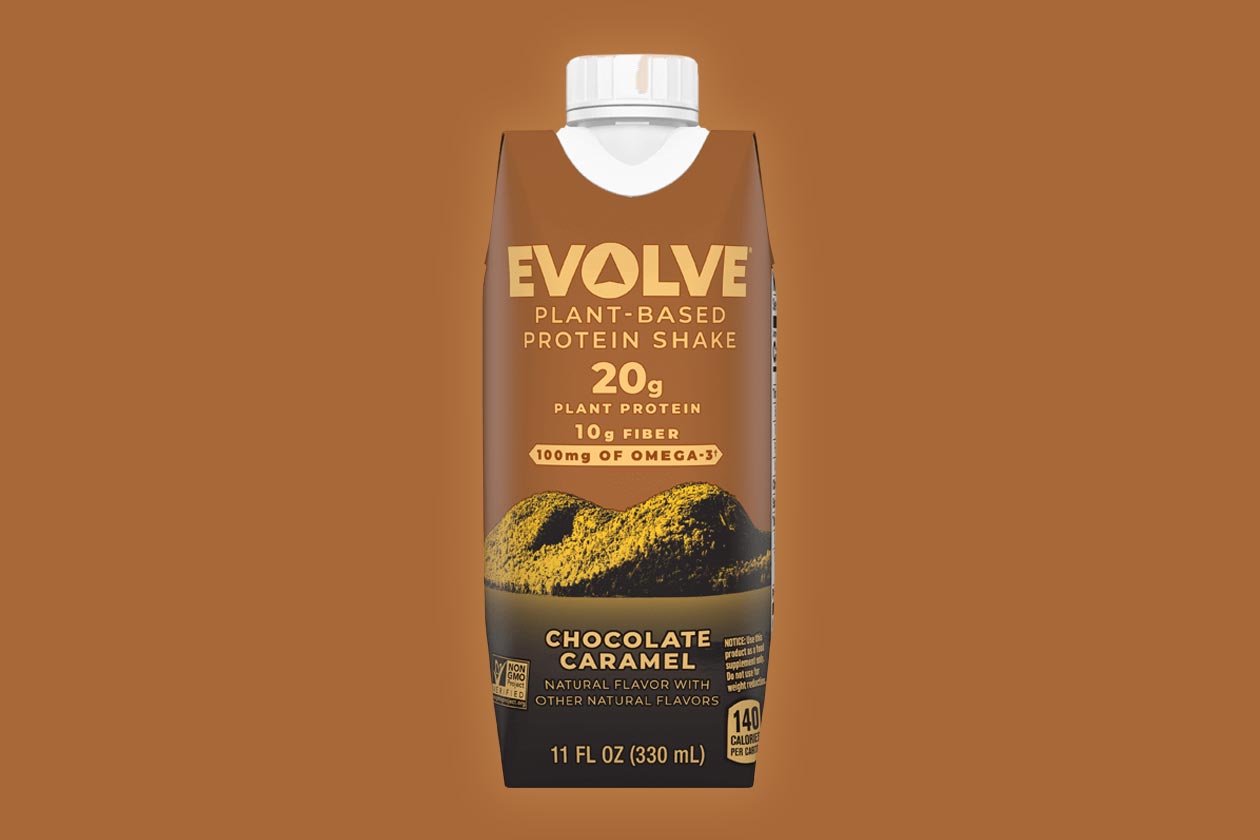 Evolve Chocolate Caramel Plant Based Protein Shake