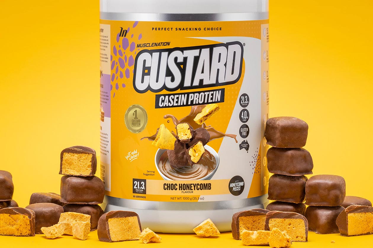 Muscle Nation Chocolate Honeycomb Custard