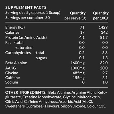 Nz Muscle Pre Ultra Label