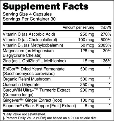 Transparent Labs Immune Label