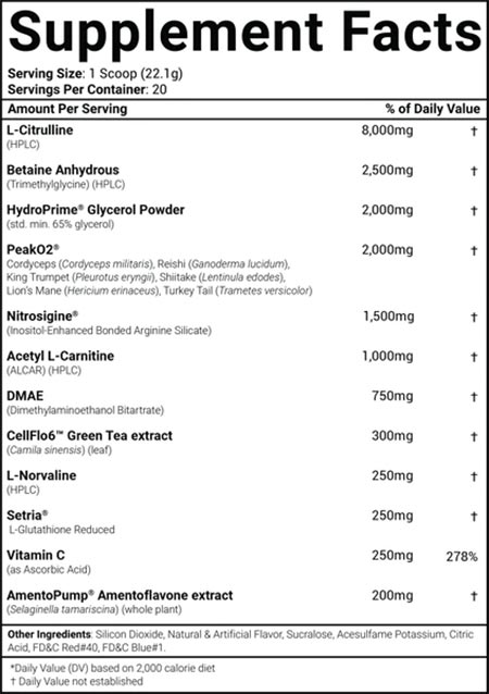 Morphogen Nutrition 2022 Volugen Label