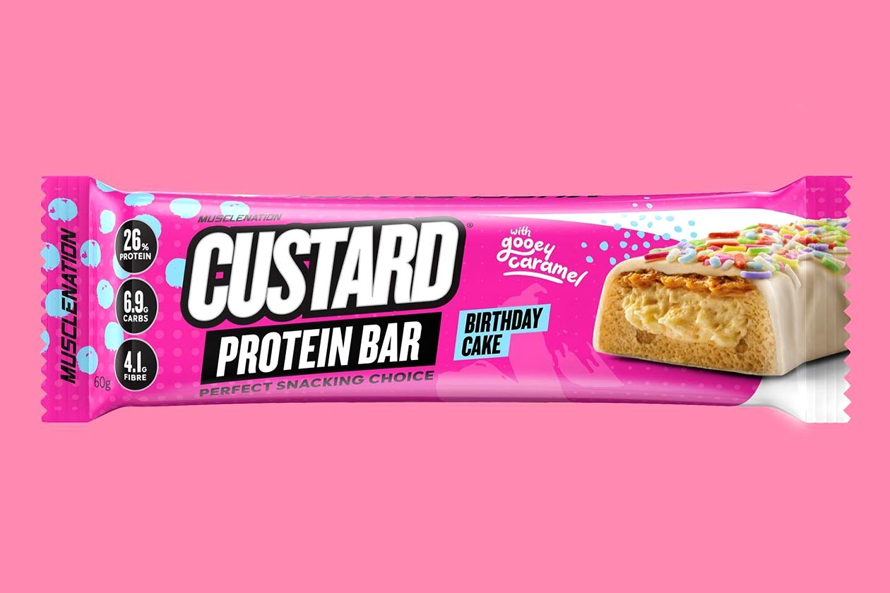 Muscle Nation Birthday Cake Custard Protein Bar