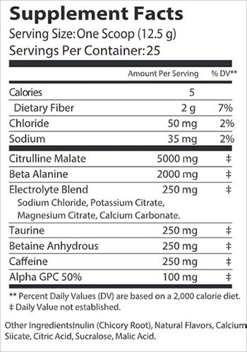 6am Run Nutrition Bolt Label