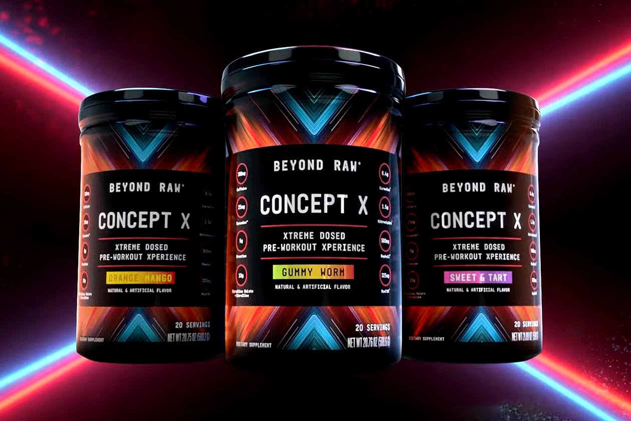 Beyond Raw packs out its premium powerhouse pre-workout Concept X