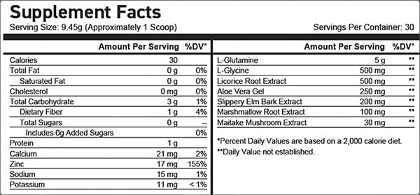 Devotion Nutrition Gi Tranquility Label