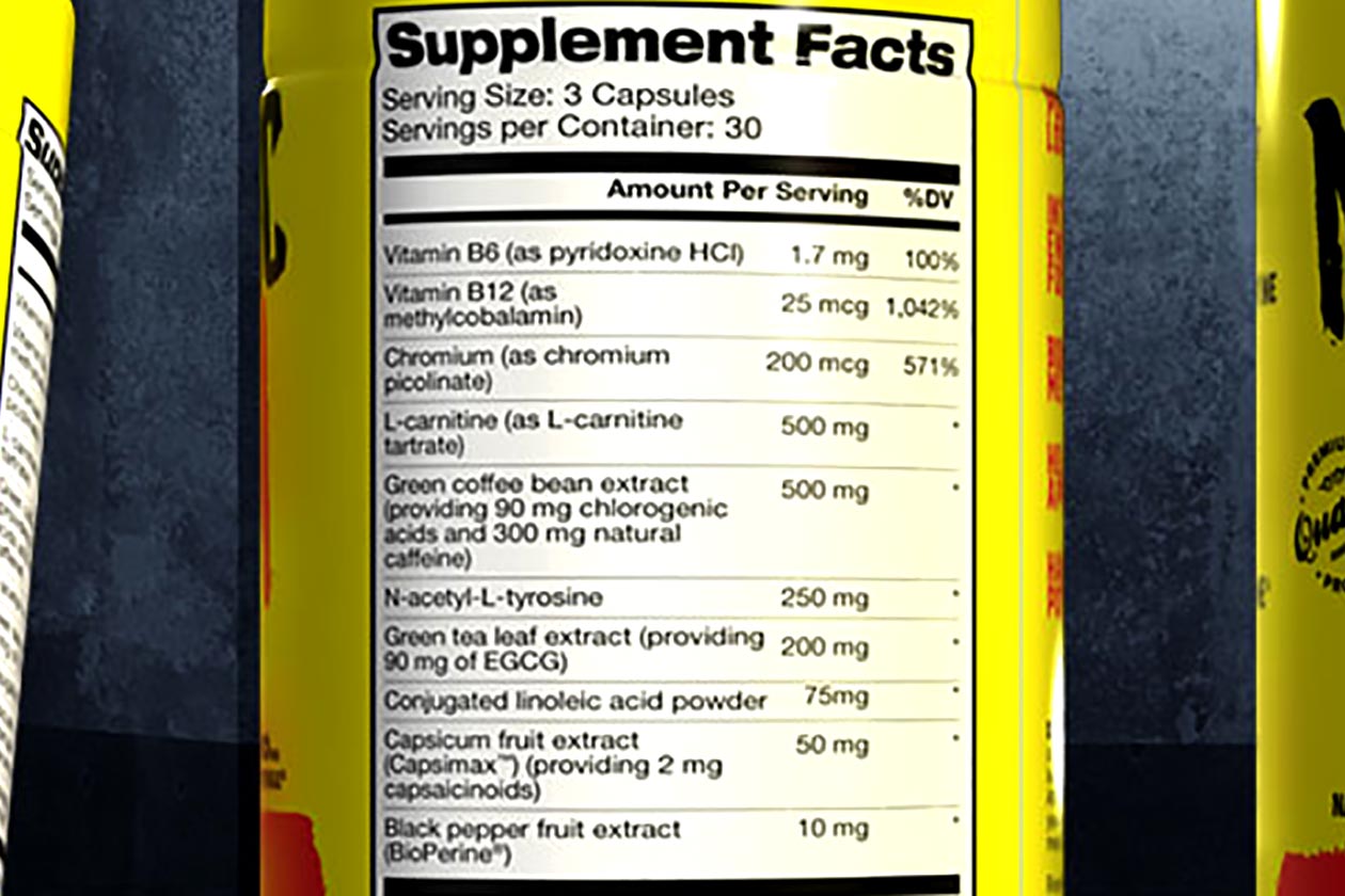 Elite Labs Metabolic Burn Label