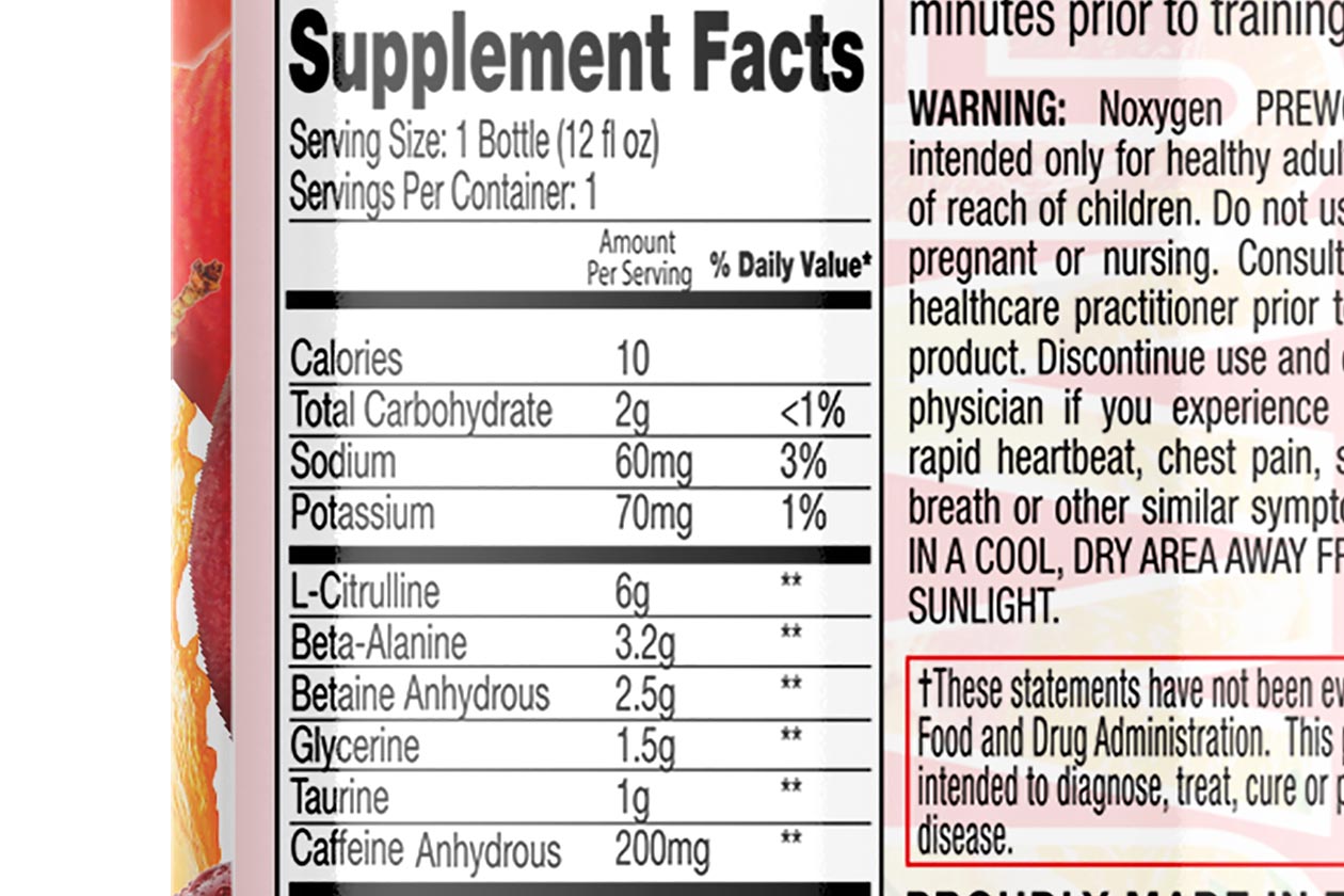 Purus Labs Noxygen Rtd Label