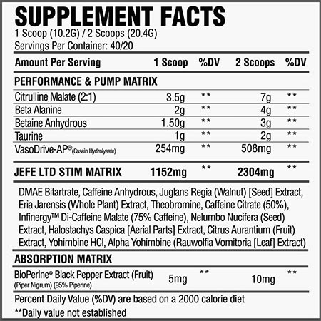 Asc Supplements Limited El Jefe V3 Label