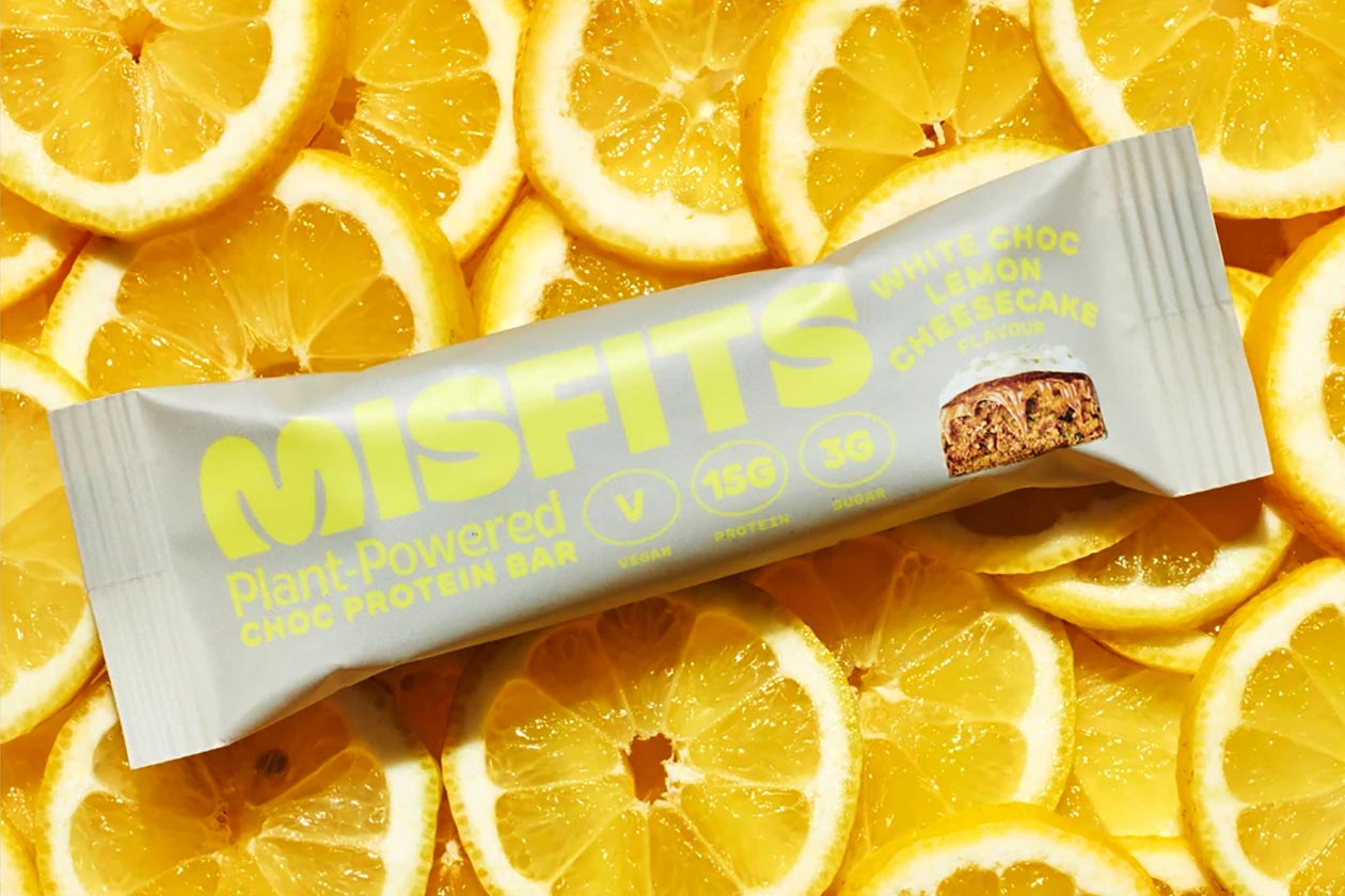 Misfits White Choc Lemon Cheesecake Protein Bar