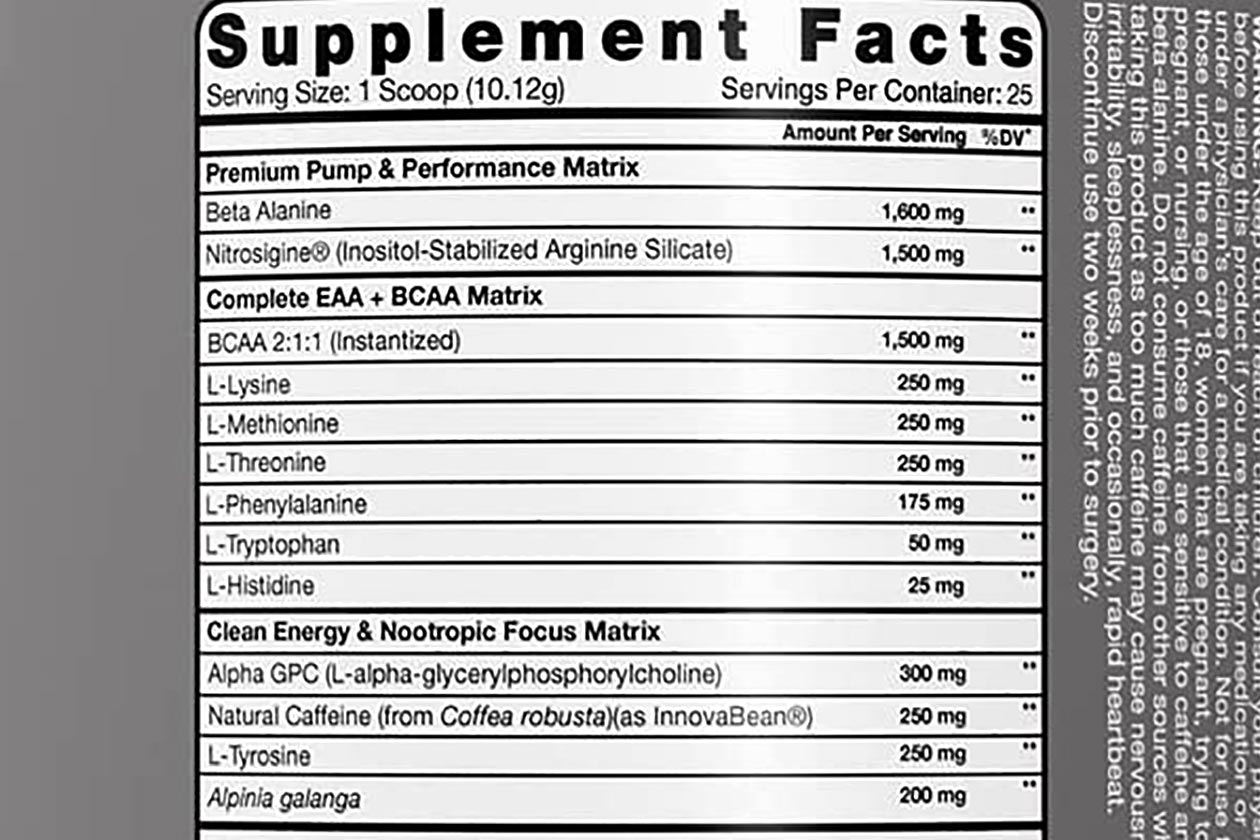 Rsp Nutrition Aminolean Max Label