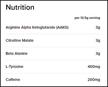 Bulk Essential Pre Workout Label