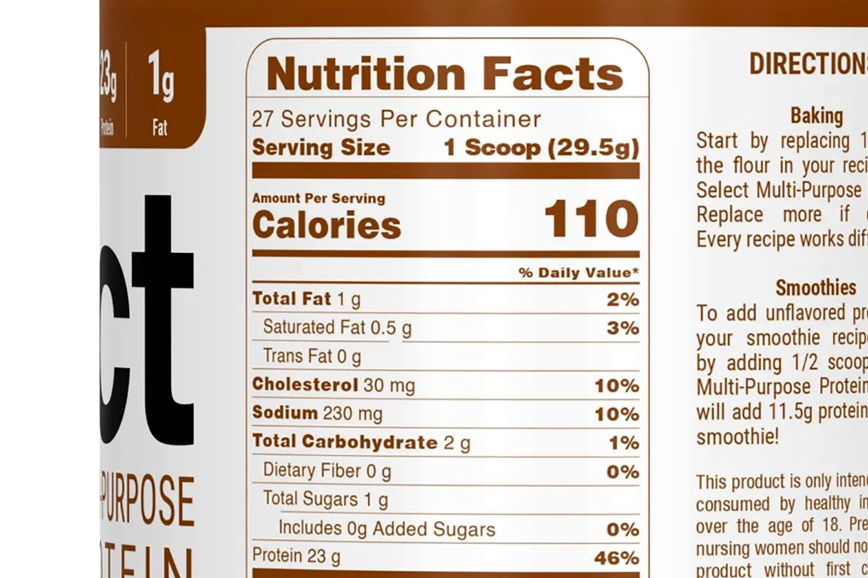 Pescience Select Multi Purpose Protein Label