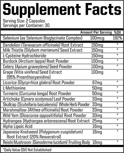 Anabolic Warfare Project Liver Support Label