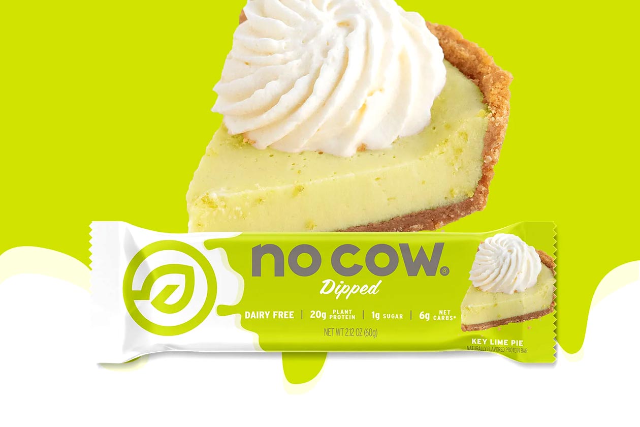 No Cow Key Lime Pie Dipped Protein Bar