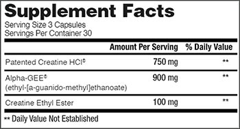 Con Cret Muscle Recovery Label