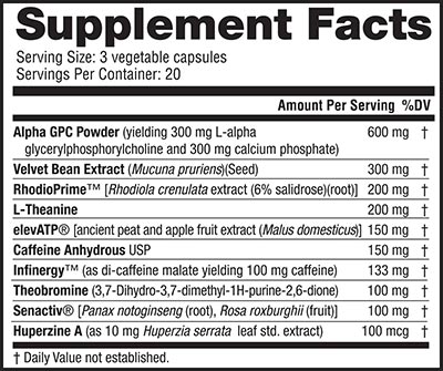 Endurelite Fast Caps Label