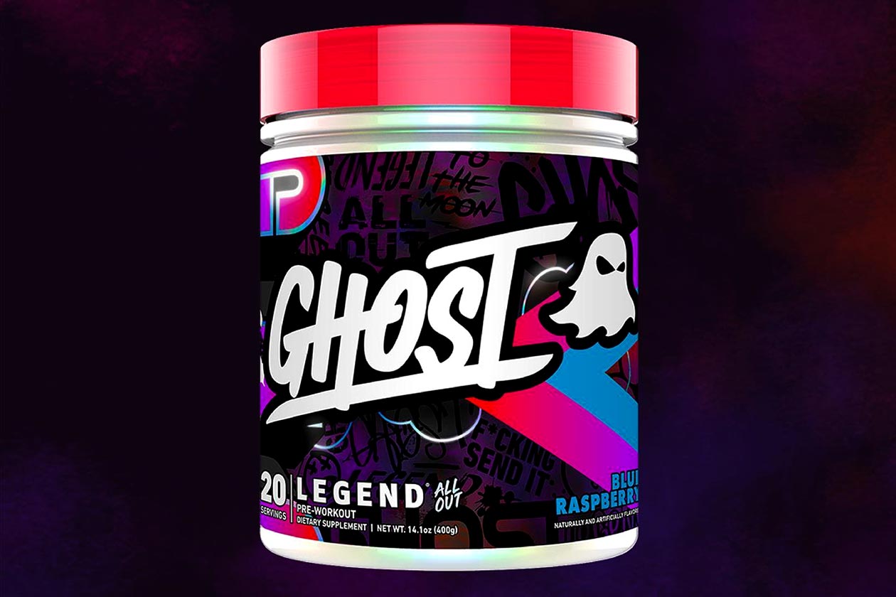 GHOST Legend All Out Pre-Workout Powder, Blue  