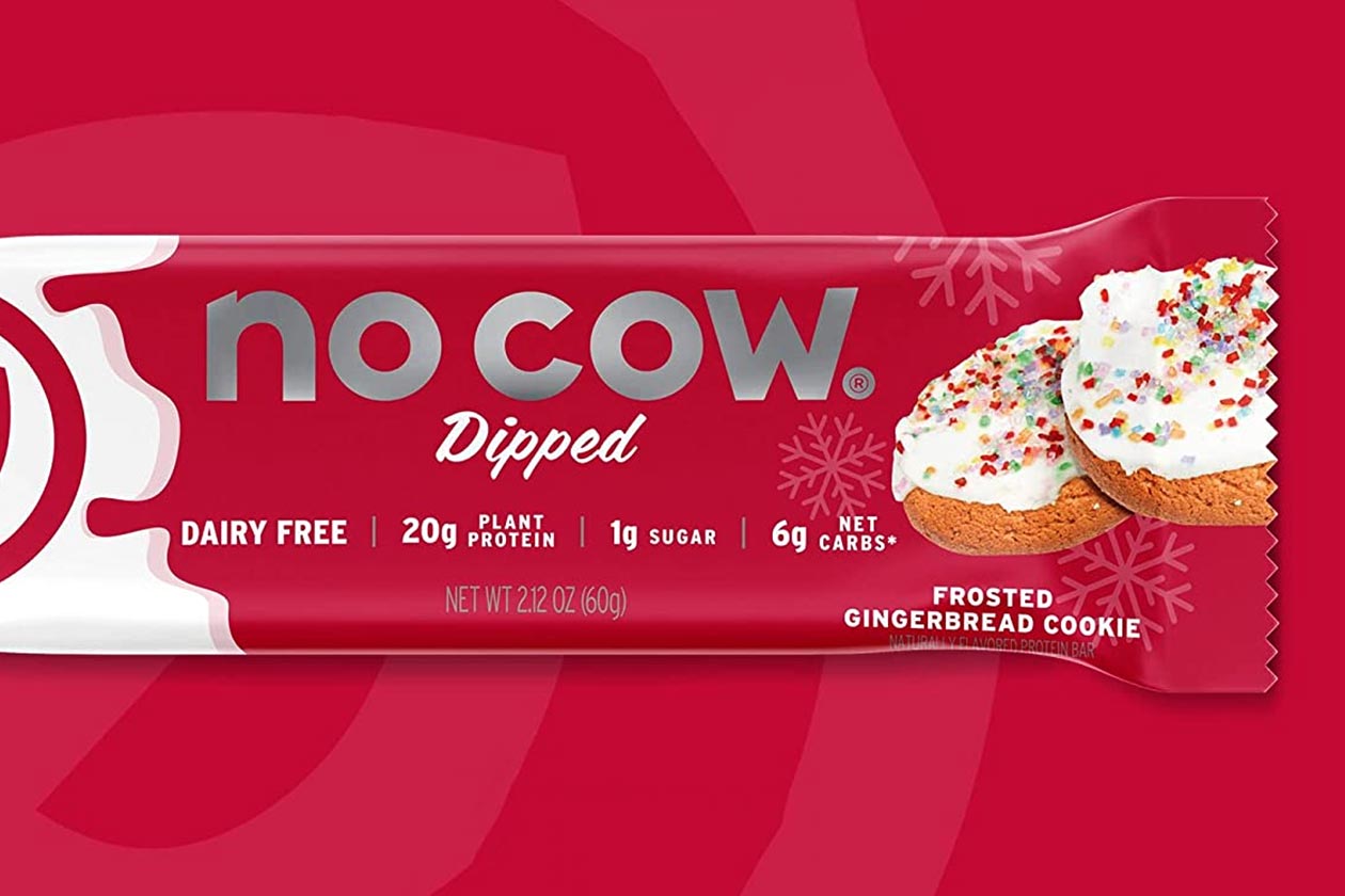 Frosted Gingerbread Cookie No Cow Dipped Protein Bar