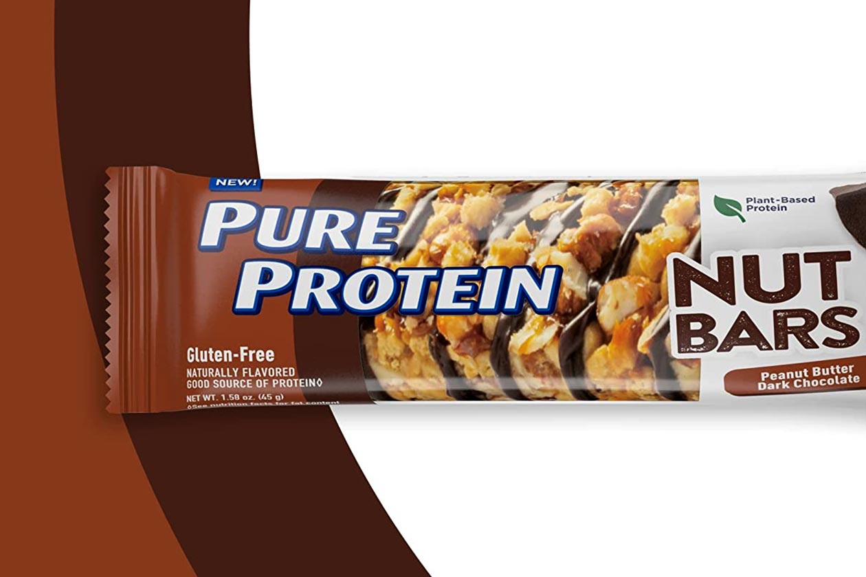 Pure Protein Nut Bars featuring a nut base and 10g of protein
