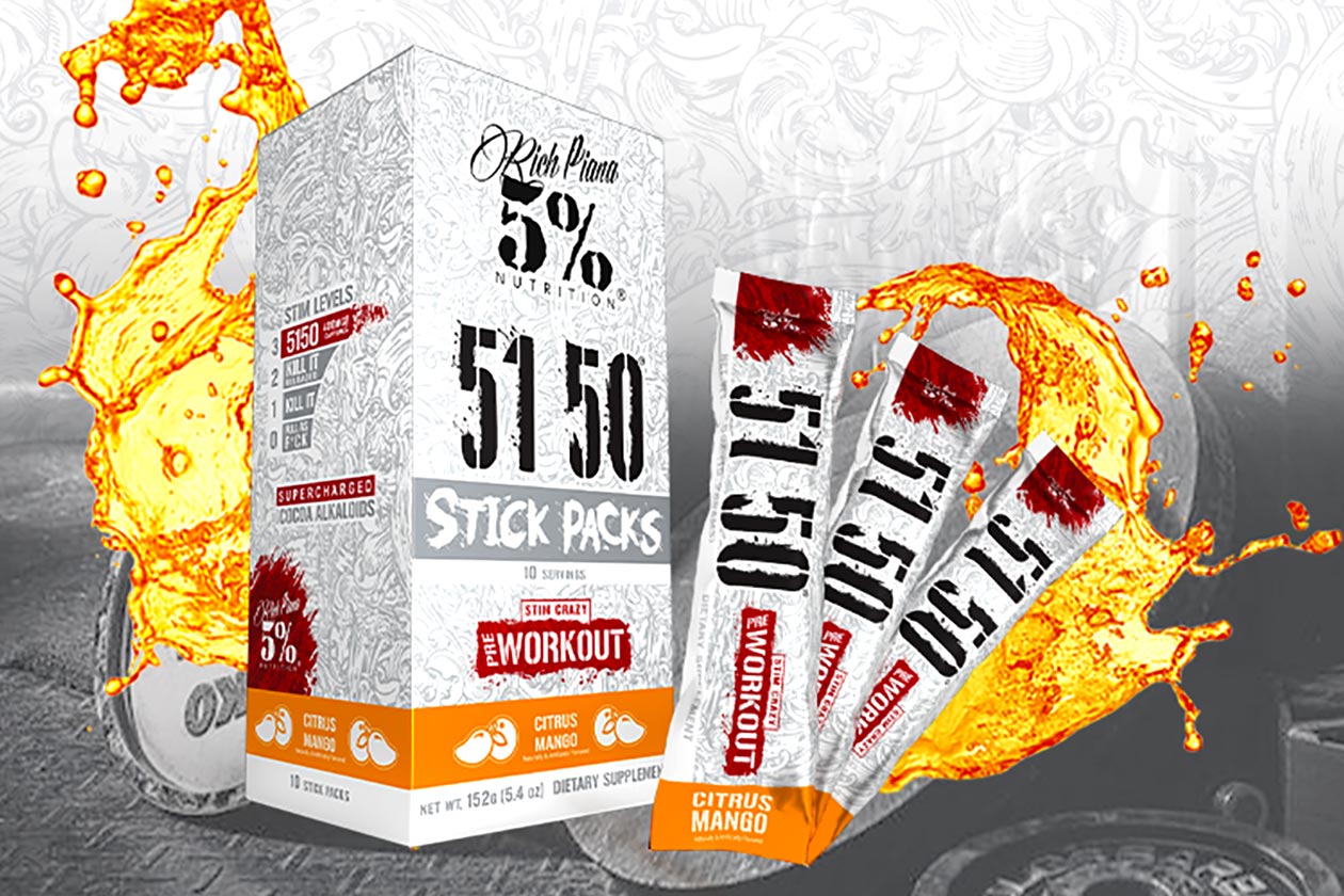 5 Percent Nutrition All Day You May And 5150 Stick Packs