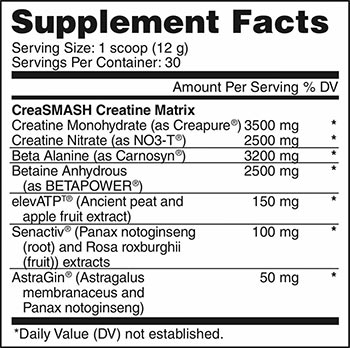 Apollon Nutrition Creasmash Label