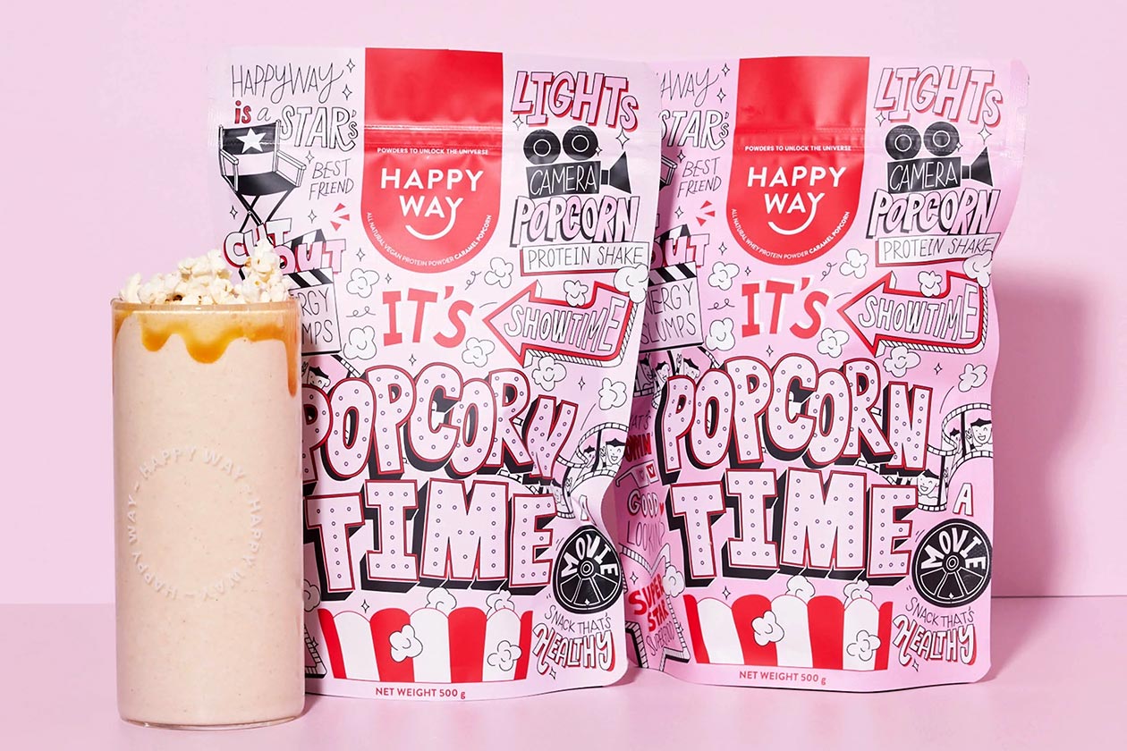 Happy Way Caramel Popcorn Whey And Vegan Protein