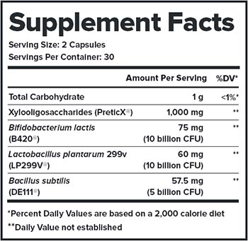 Legion Biome Probiotic Label